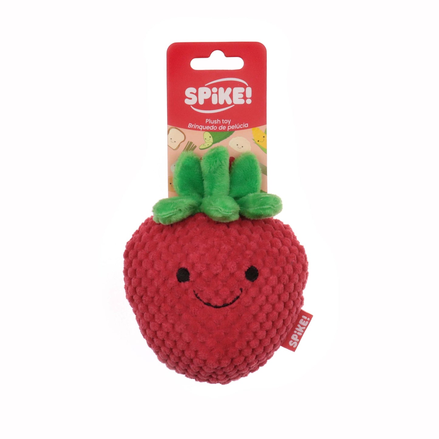 Spike Kawaii Plush Strawberry Dog Toy