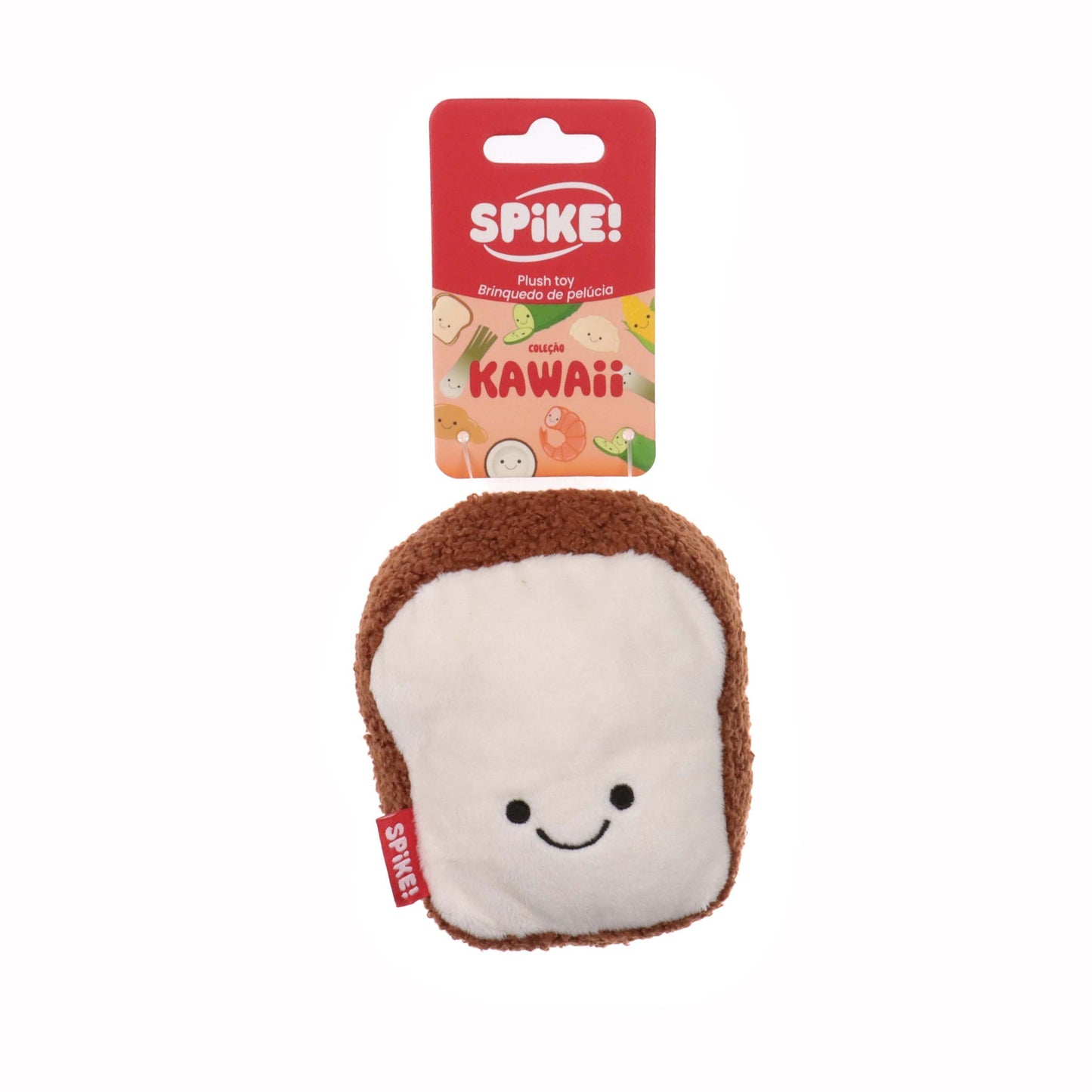 Spike Kawaii Plush Bread Loaf Dog Toy