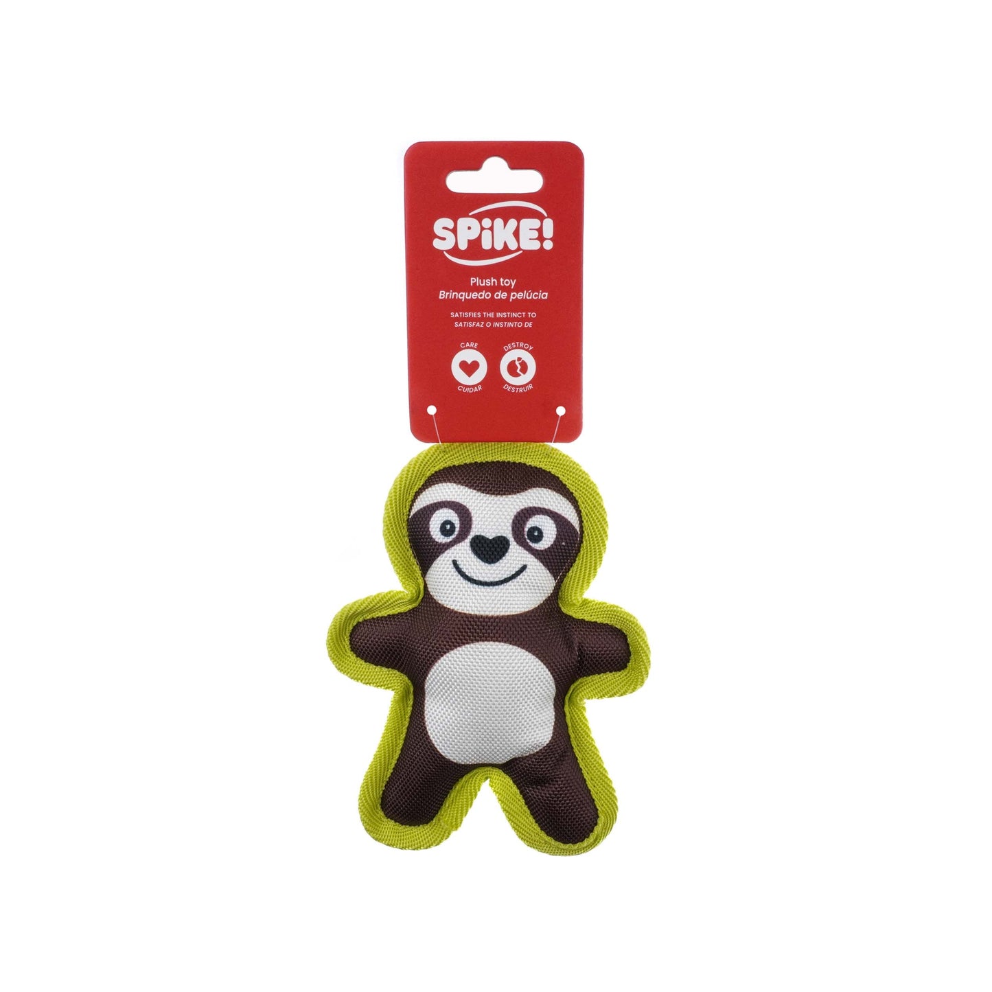 Spike Canvas Sloth Dog Toy