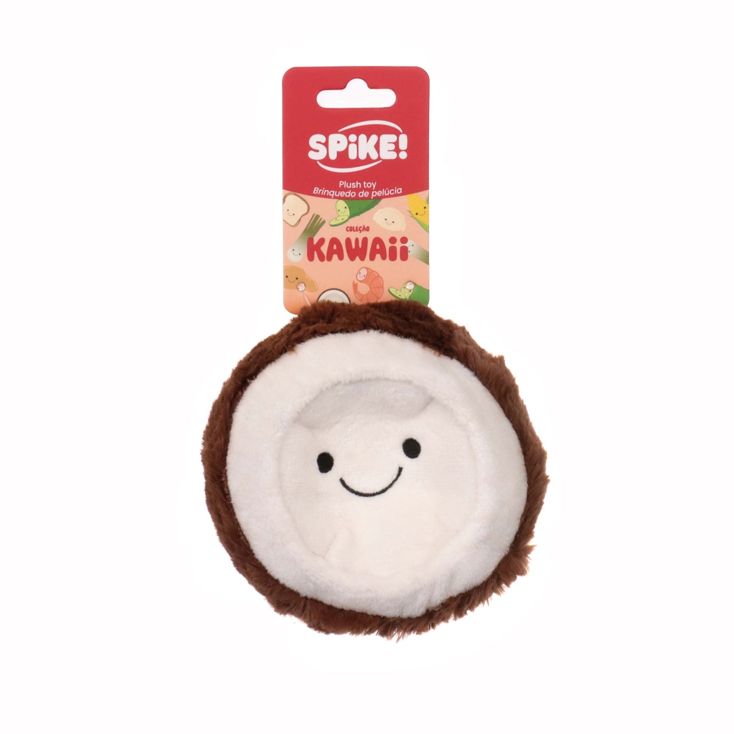 Spike Kawaii Plush Coconut Dog Toy
