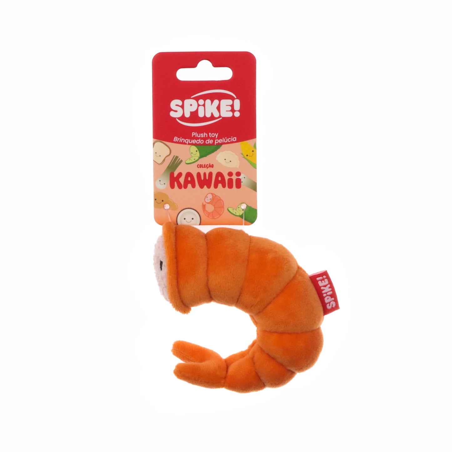 Spike Kawaii Plush Shrimp Dog Toy